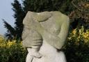 One of the statues attacked by vandals in Bishops Park, Fulham.