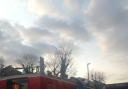 The roof of the bus destroyed by the collision. Photo by Catriona Cheek