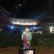 One of the snowman sculptures in Bromley