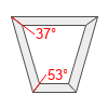 Gupitin ang mga anggulo ng trapezoid.