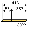 U calculu di i diminsioni di basi di lu Chevrons.