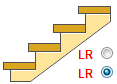 Pitungan tangga logam kanthi tali busur zigzag