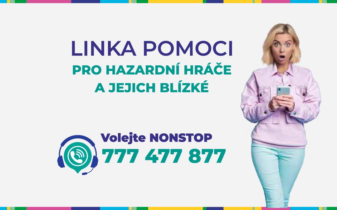 Linka pomoci pro hráče hazardních her a jejich blízké  NONSTOP