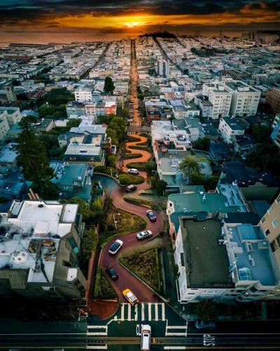 Artktur - Lombard Street jest ulicą w San Francisco, w jego północnej części. Jeden z...