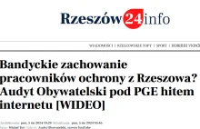 Bandyckie zachowanie pracowników ochrony z Rzeszowa hitem internetu