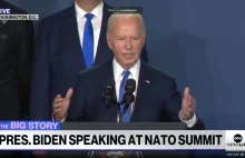 Biden zapowiadając Zełeńskiego na szczycie NATO pomylił go z Putinem