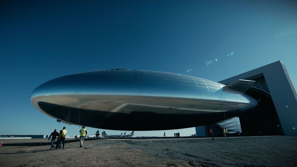 Sceye zeppelin outside hangar (Credit: Sceye)