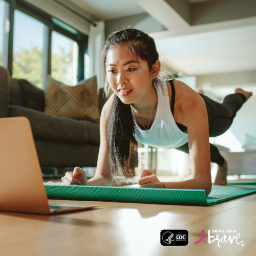 What’s your favorite way to break a sweat at home? Whether it’s an online workout video or living room dance party, remember to keep moving to lower your breast cancer risk. Learn more: https://bit.ly/3h7mnjN