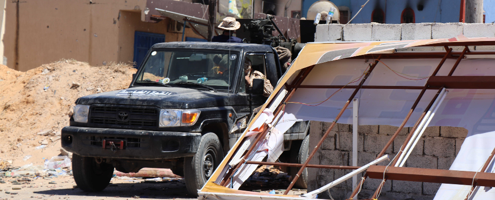 Libyan GNA soldiers return from frontlines