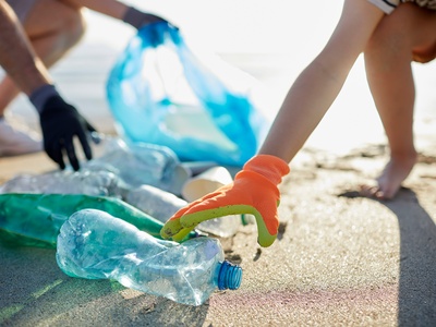 Plastic bottles on beach iStock-1439954031 - Credit: iStock - 1439954031