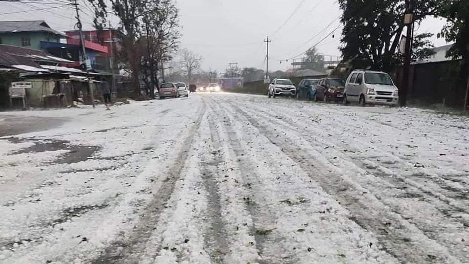 Hailstorm in Manipur