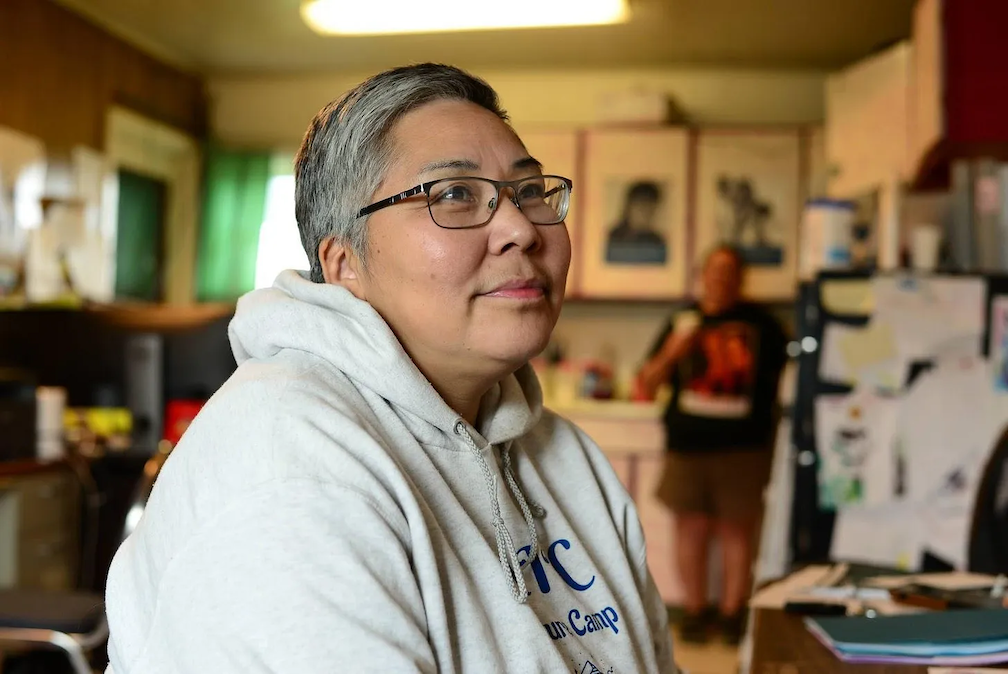 Lucy Oquilluk is president of the tribal government of the Iñupiaq village of Mary’s Igloo. Though the Mary’s Igloo village site near the Imuruk Basin is now abandoned, the area is still important for subsistence fishing, hunting and gathering for local Indigenous descendants, many of whom reside in the nearby community of Teller and maintain their own tribal government. (Photo by Berett Wilber for Northern Journal)