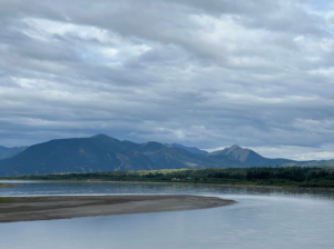The Yukon near the Alaska village of Eagle last summer, when the river was unusually empty of boats due to bans on fishing for chinook and chum salmon. (Photo by Bathsheba Demuth for Northern Journal)