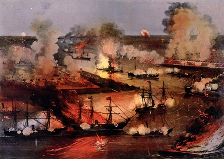 Сражение за форт Джексон на Миссисипи.  24 апреля 1862 года