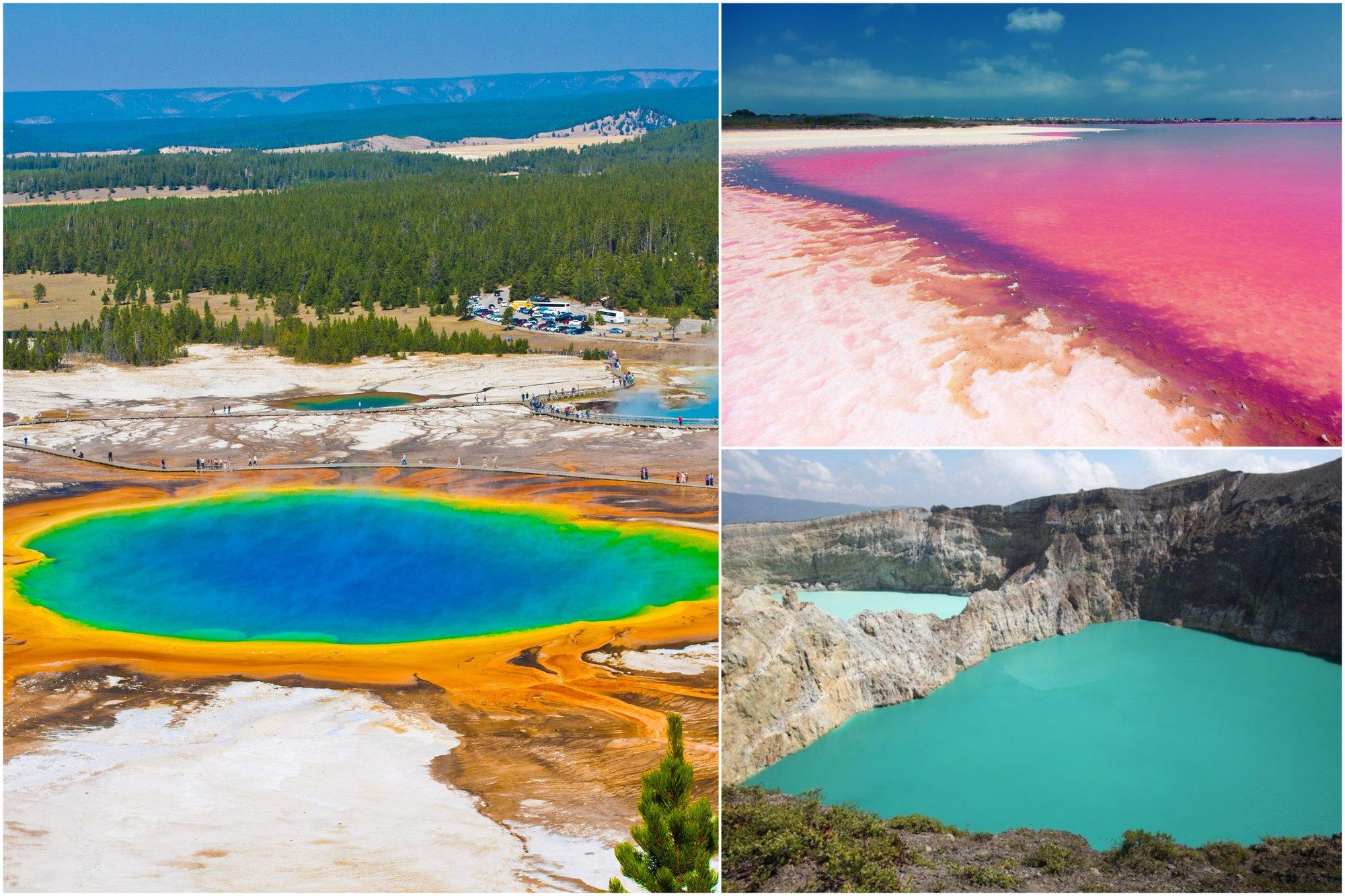 Neįprastų spalvų ežerai