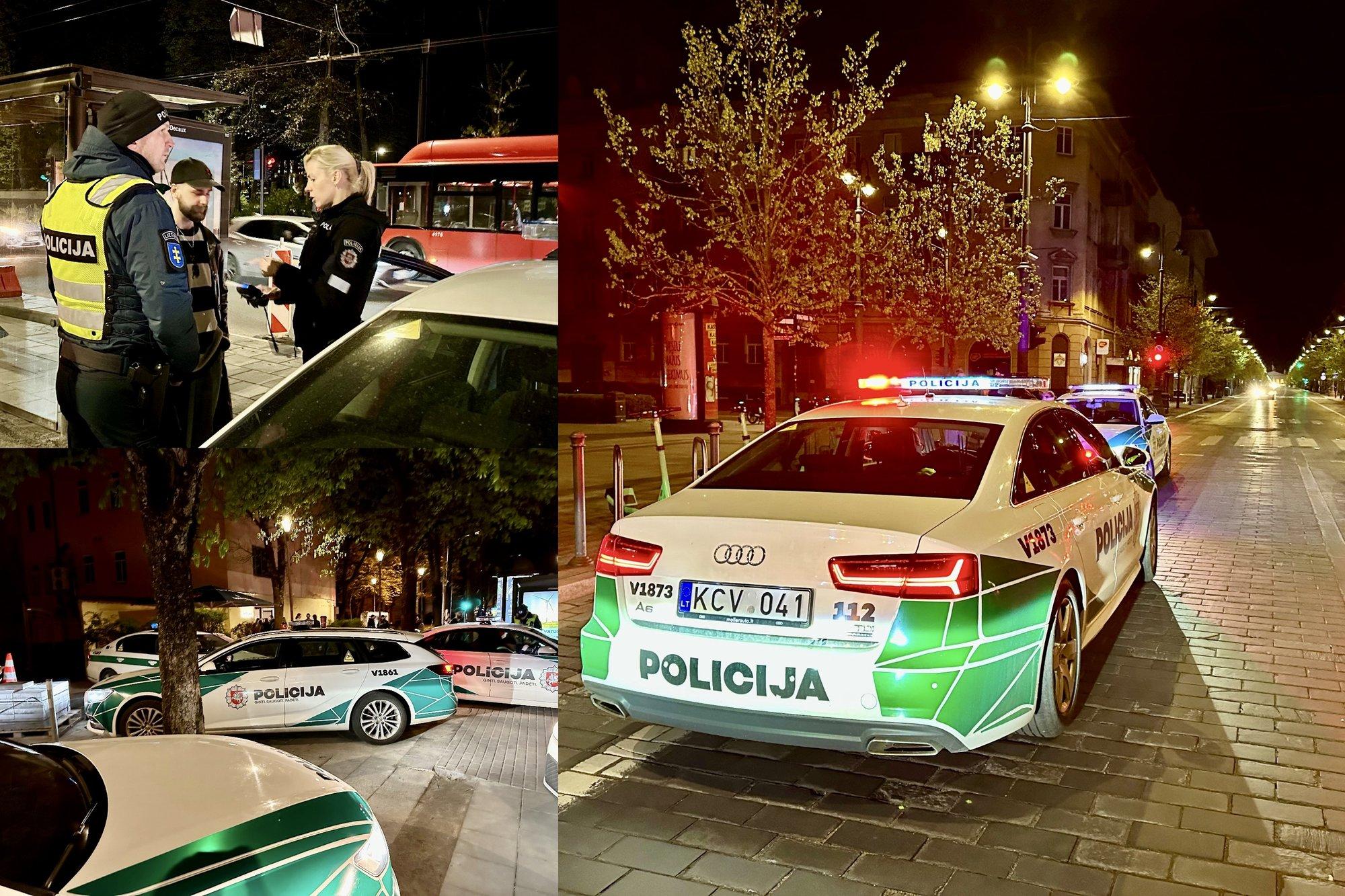Полицейский рейд в Вильнюсе: попались пьяные водители автомобилей и самокатов