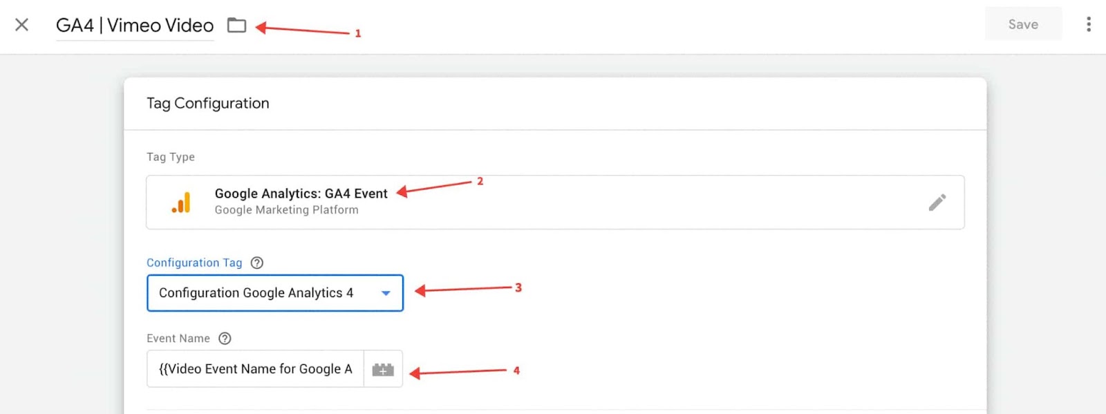 Create a new tag to send the data to Google Analytics 4