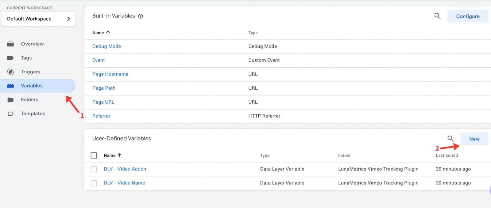 create user-defined variables