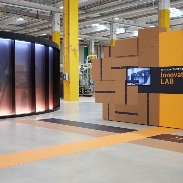 Entrance to the Amazon Operations Innovation Lab 