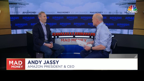 Amazon CEO sits down for a conversation with CNBC's Jim Cramer that aired on Mad Money.