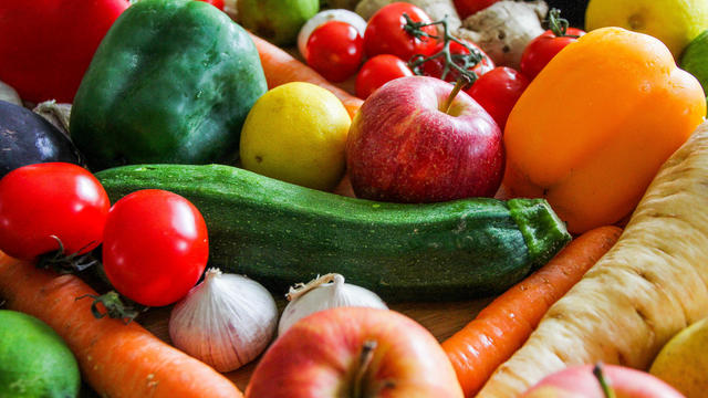 Fruit and vegetable close up 