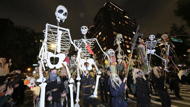 Attendees of the 2023 New York City Halloween Parade on October 31, 2023 in New York City. 