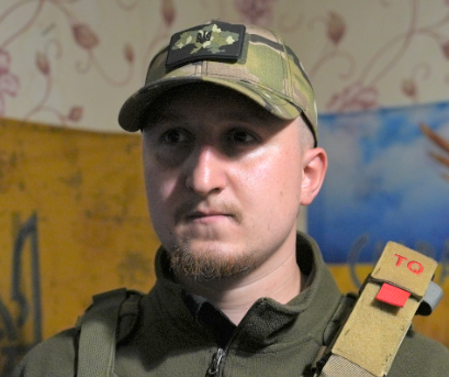 Bohdan, an officer with Ukraine's 10th Brigade