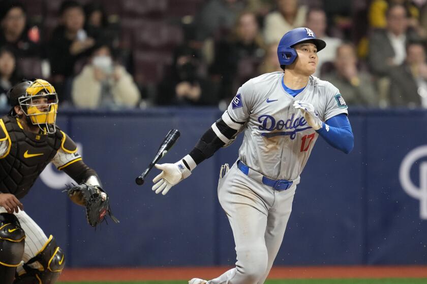 Los Angeles Dodgers designated hitter Shohei Ohtani.