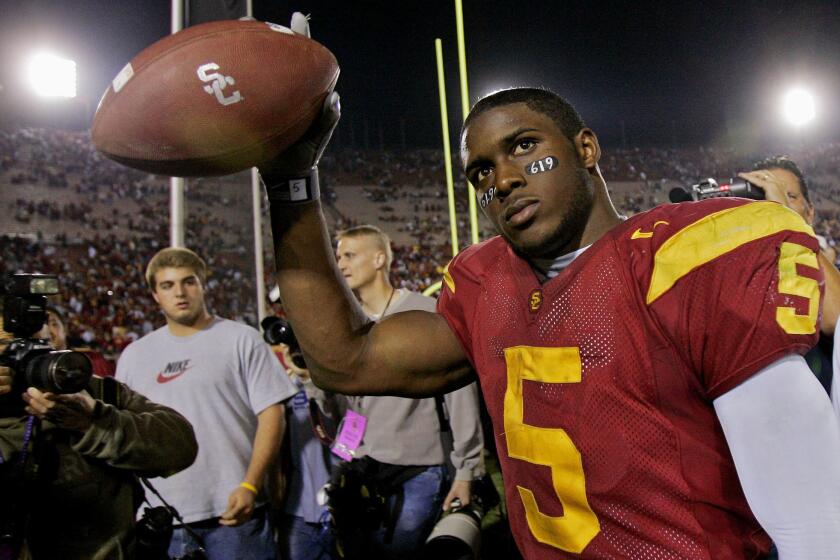 FILE - In this Nov. 19, 2005, file photo, Southern California tail back Reggie Bush.