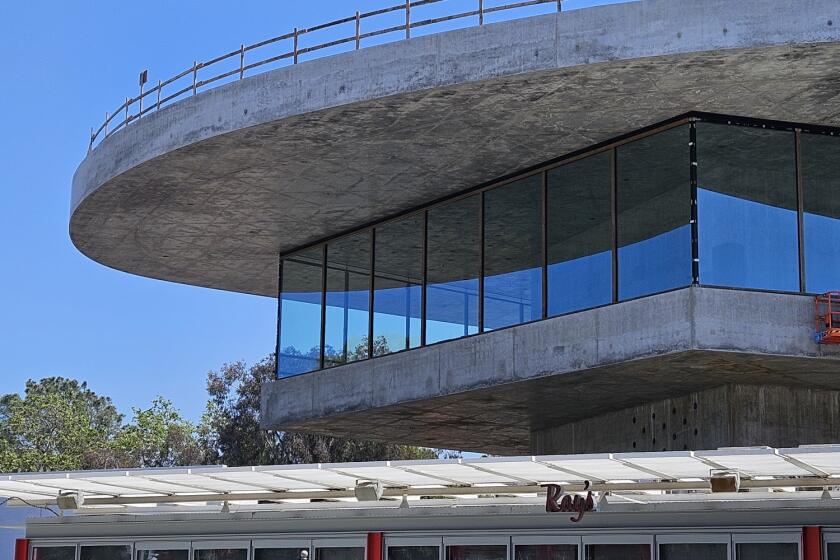 A new building for the permanent collection is under construction at the Los Angeles County Museum of Art