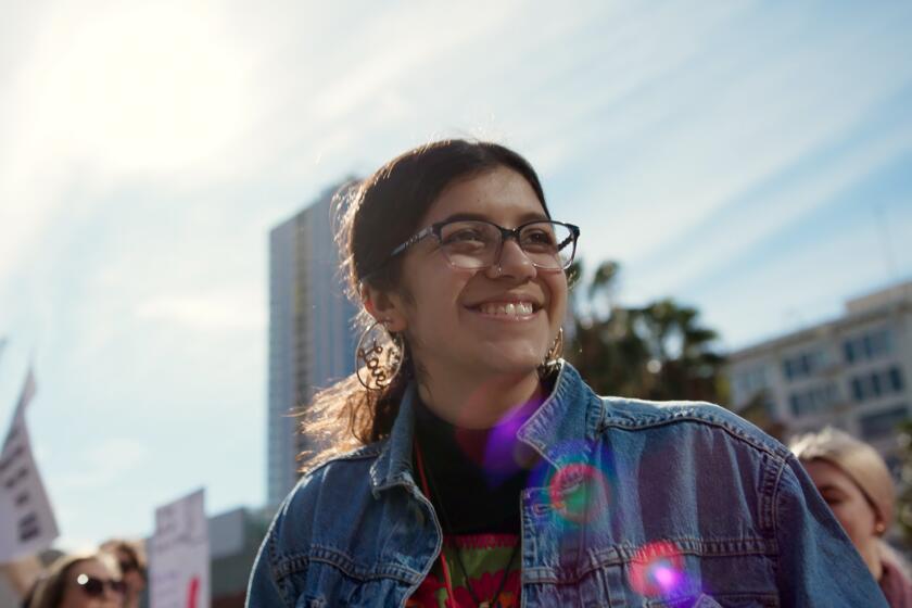 Virginia Villalta at the 2020 Los Angeles Women's March