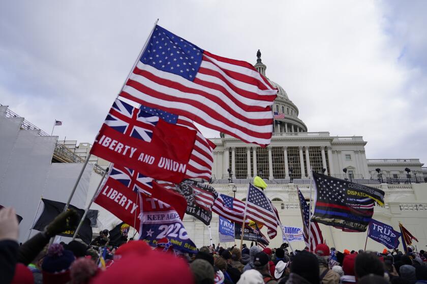 Protesters gather in front of the Capital building on the second day of pro-Trump events