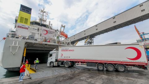 Ship carrying over 5,000 tonnes of aid for Gaza sets sail from Türkiye