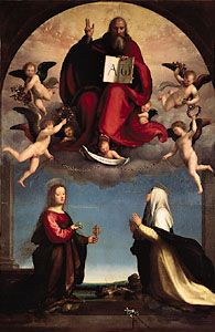 Fra Bartolommeo: God the Father with SS. Catherine of Siena and Mary Magdalene