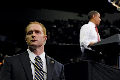 U.S. Secret Service agent performing protection duties