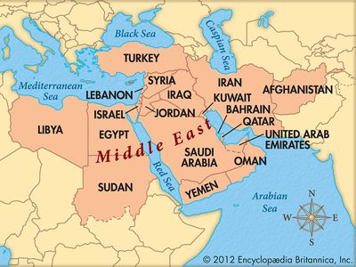 Middle East bee locator map