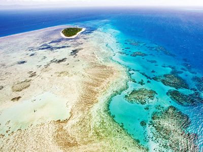 Aerial of the Great Barrier Reef, Australia