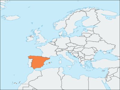 Spain locator map. No type.