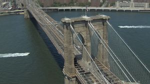 Admire the influence of Hegelian philosophy applied to engineering in New York City's Brooklyn Bridge