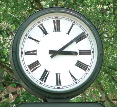clock with Roman numerals