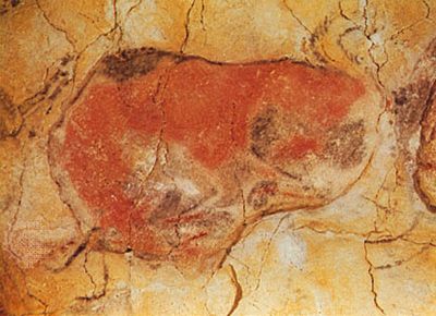 Magdalenian cave painting of a bison