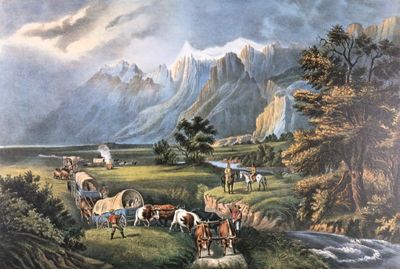 Currier & Ives: The Rocky Mountains: Emigrants Crossing the Plains