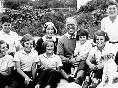 John F. Kennedy as a boy with his family