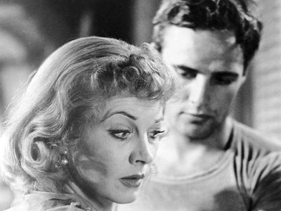 Vivien Leigh and Marlon Brando in A Streetcar Named Desire.