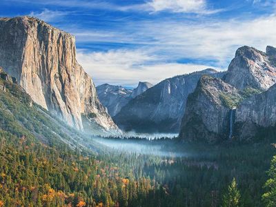 The famous Tunnel View at Yosemite