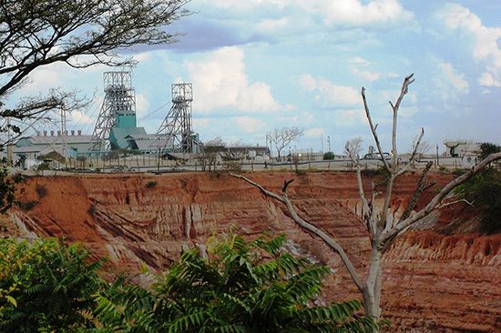 Kitwe: open-pit copper mine