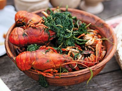 Boiled crawfish is a popular Cajun dish.