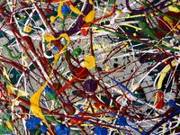 Colorful abstract painting. Contemporary painting. Not a Jackson Pollock. Hompepage blog 2009, arts and entertainment, history and society