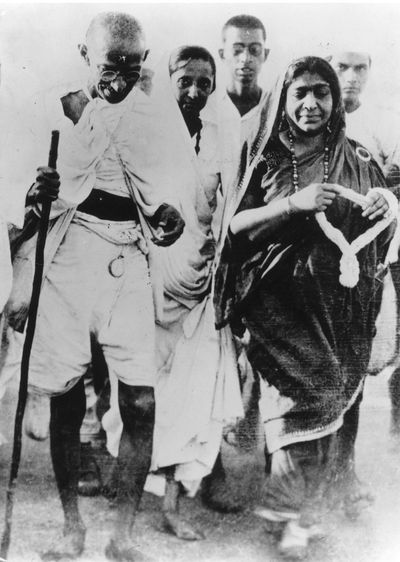 Mahatma Gandhi and Sarojini Naidu