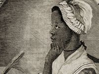 Frontispiece and title page of Phillis Wheatley's book of poetry, "Poems on Various Subjects, Religious and Moral"  1773. Phillis Wheatley (c. 1753-1784). African American slave. Black woman poet.